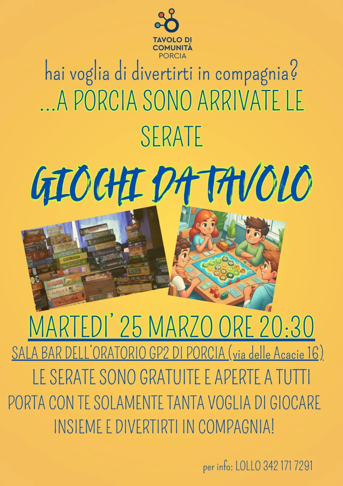 Invito per un pomeriggio dedicato ai giochi da tavolo