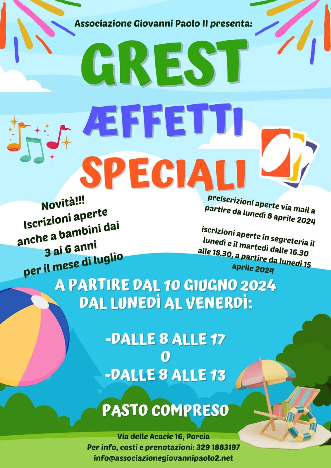 Aperte le iscrizioni per il Grest: A effetti speciali