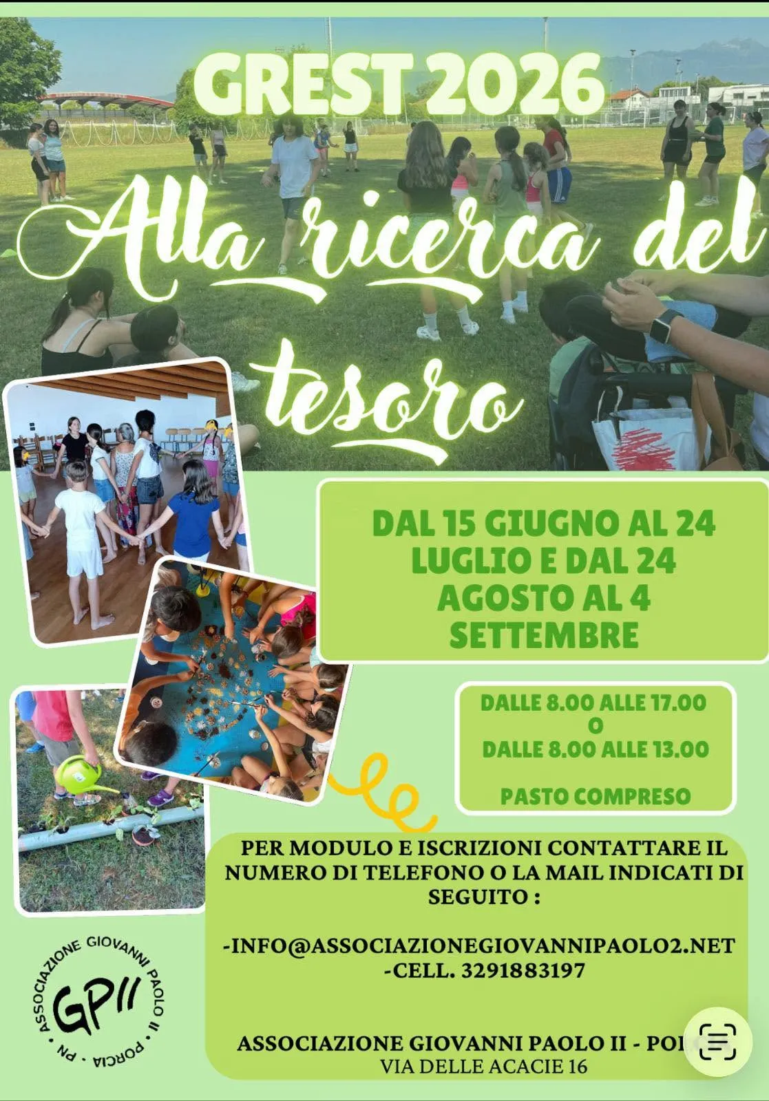 Iscrizioni aperte per il Grest: Alla ricerca del tesoro