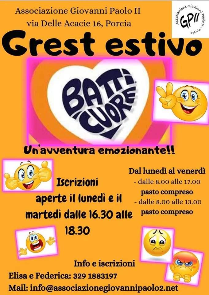  Aperte le iscrizioni per il Grest: Batticuore