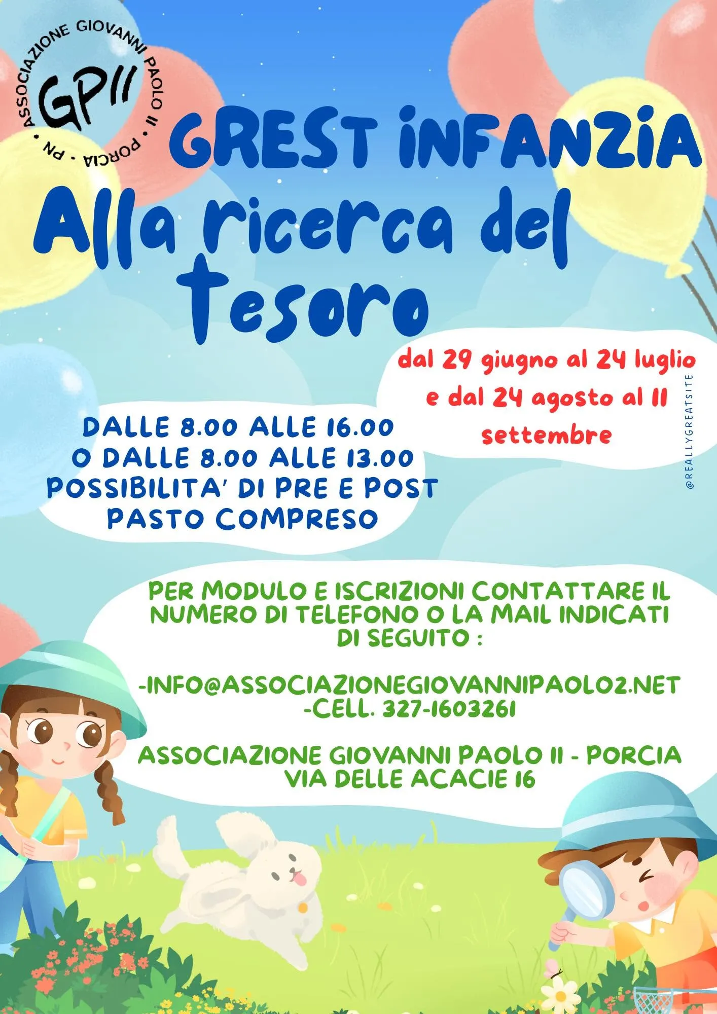 Iscrizioni aperte per il Grestino