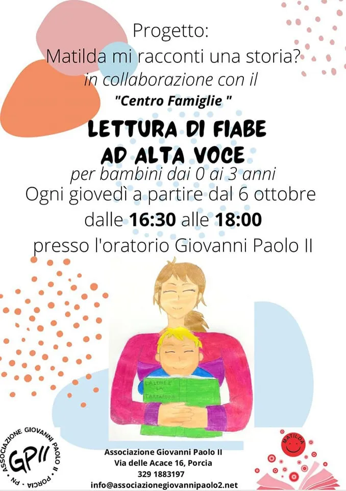 Invito a un incontro di lettura dedicato ai più piccoli